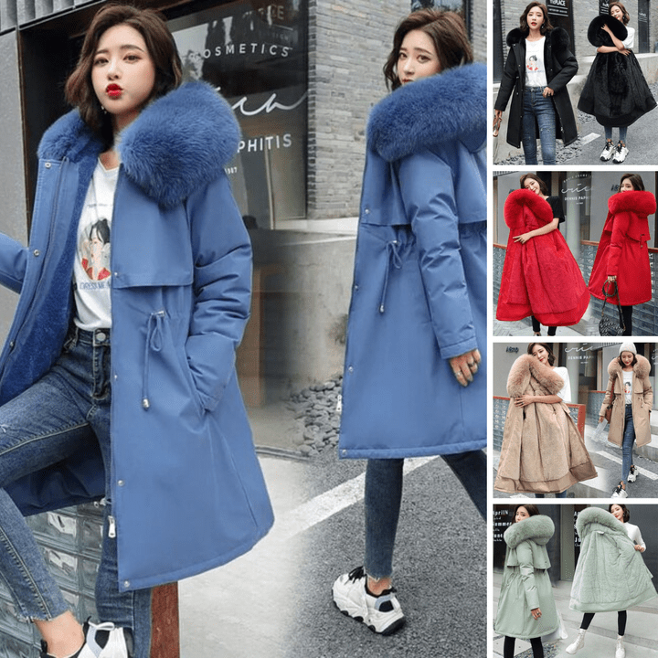 Zella - Long Fur Coat - Chic - Premium Material - Ideal for Winter