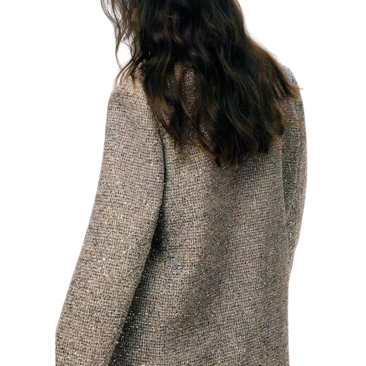 Women's Glamorous Oversized Glitter Blazer with Buttons | Perfect for Casual Days