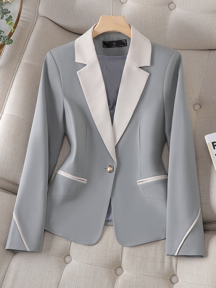 Women's Stylish Solid-color blazer with belt and pockets for women | Perfect for Casual Days