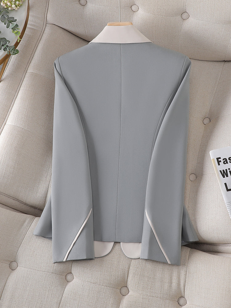 Women's Stylish Solid-color blazer with belt and pockets for women | Perfect for Casual Days