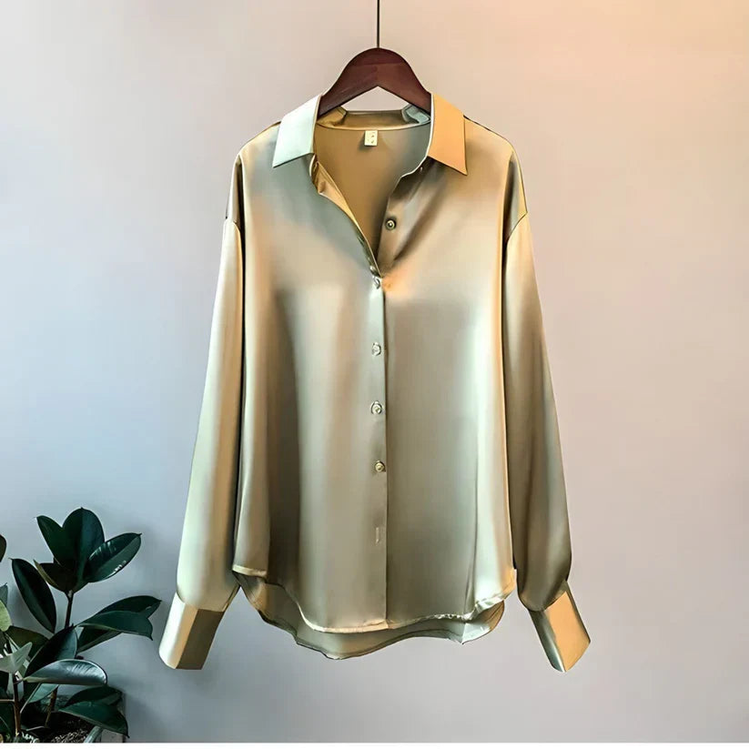 Women's Elegant Silk Shirt with Luxurious Finish
