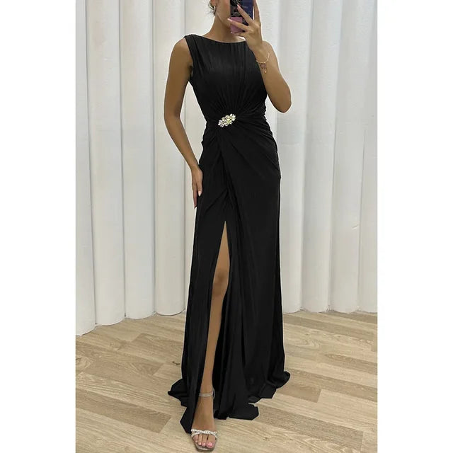 Women's Elegant High-Quality Maxi Dress with Flowing Silhouette