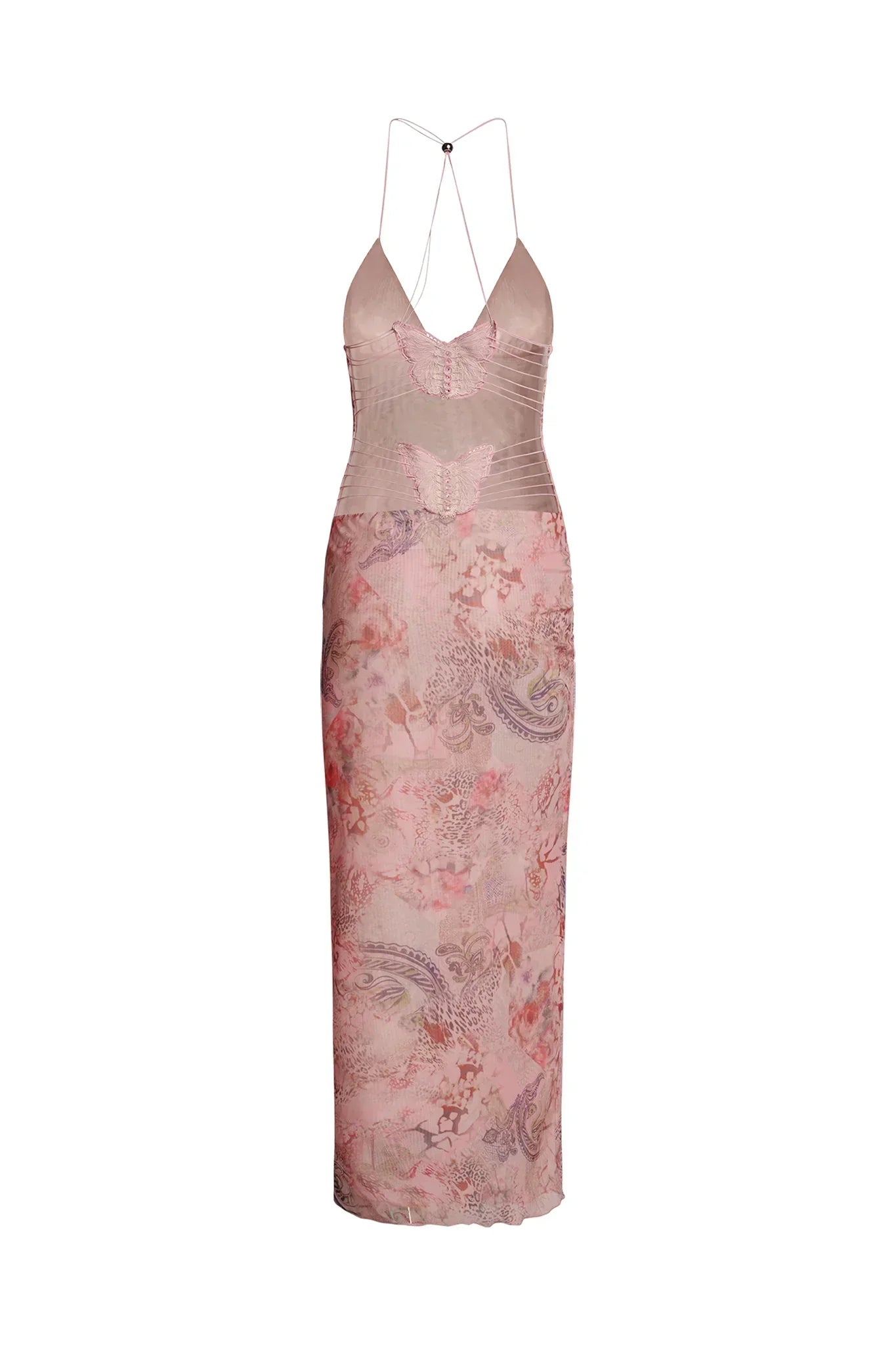 Women's Elegant A-line Dress with Butterfly Back Detail for Summer Events