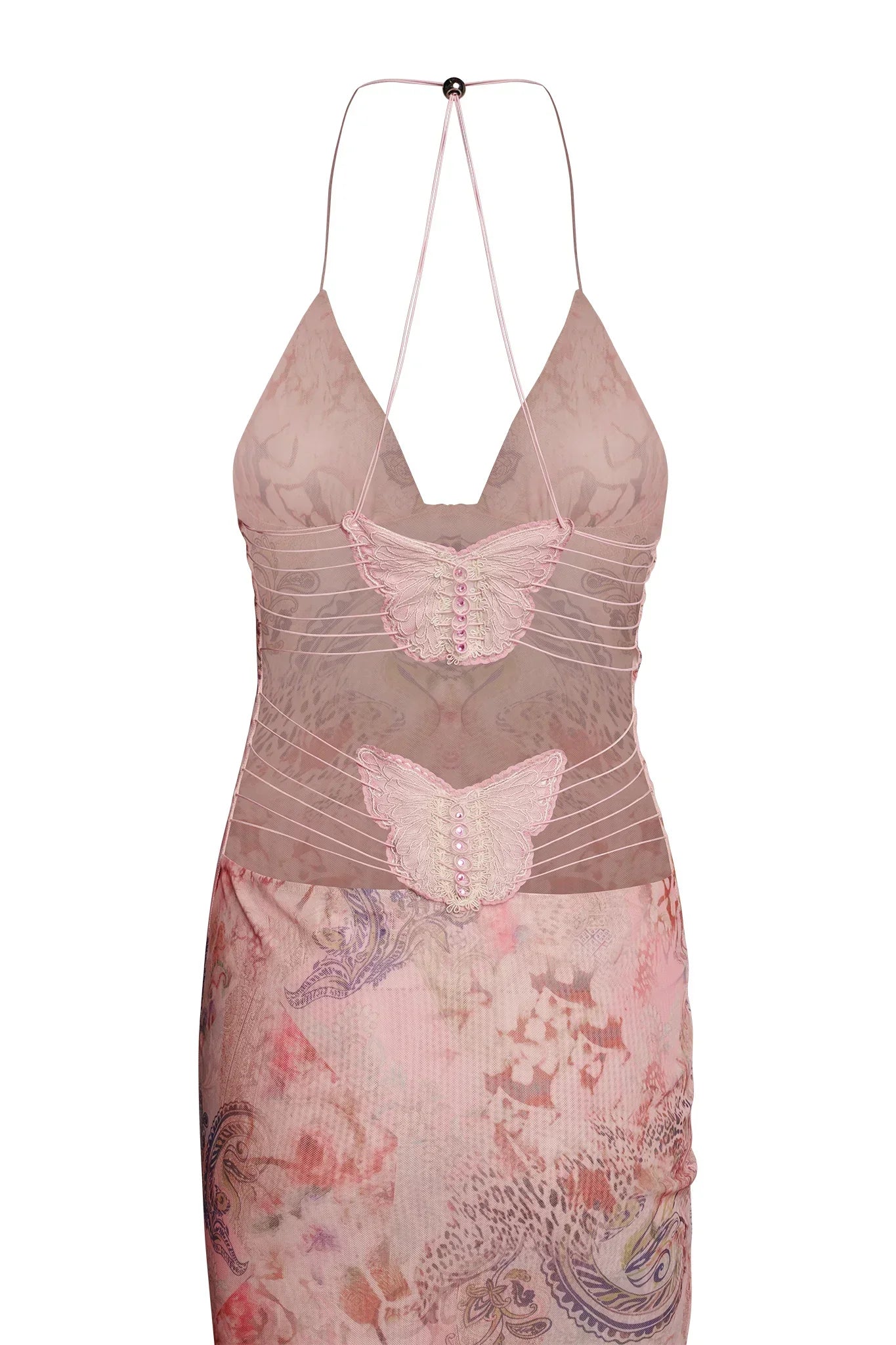 Women's Elegant A-line Dress with Butterfly Back Detail for Summer Events
