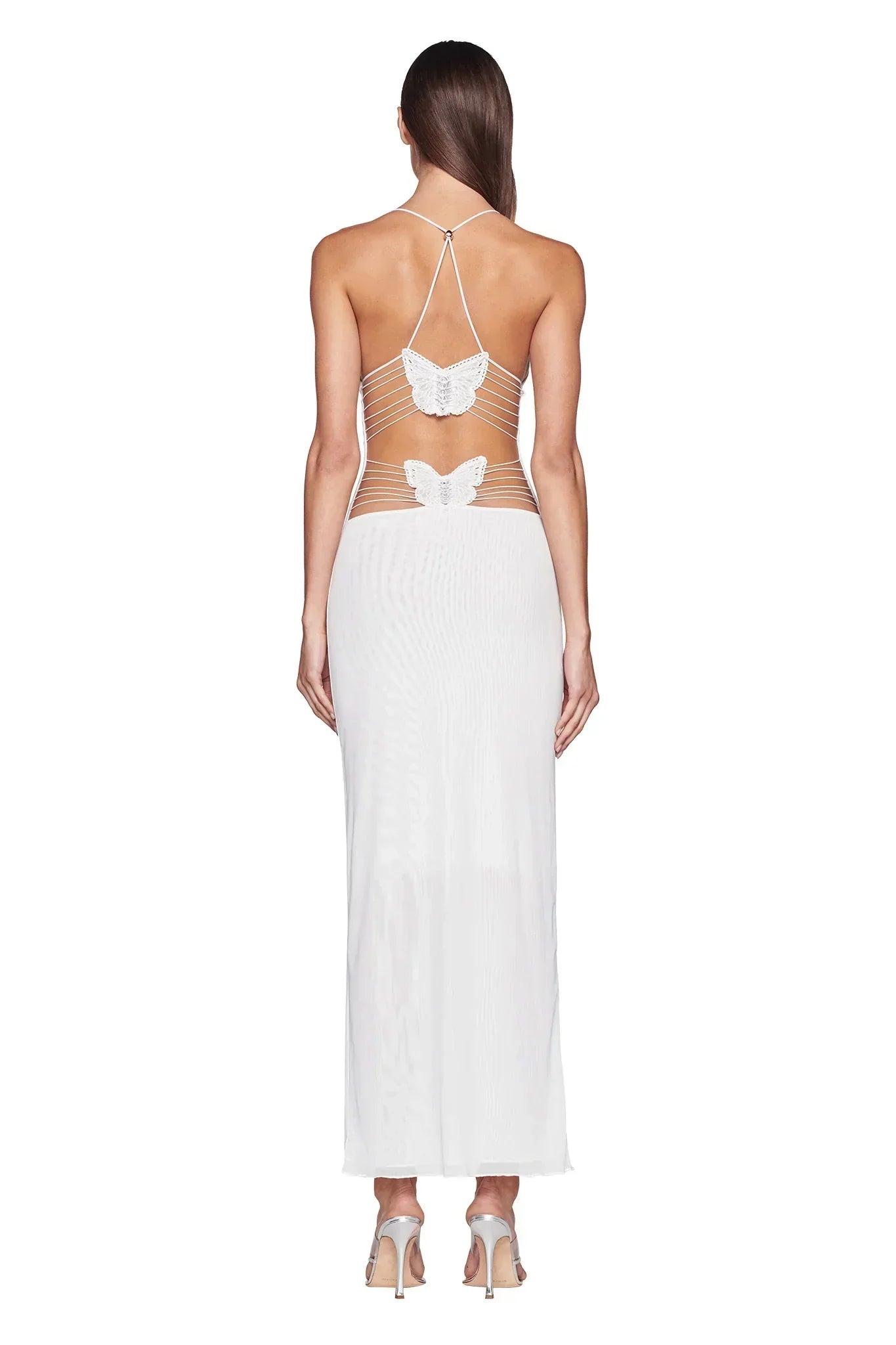Variant image for Women's Elegant A-line Dress with Butterfly Back Detail for Summer Events-16