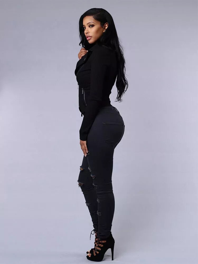 Women's SKinny High-Waisted Ripped Jeans | Perfect for Casual Days