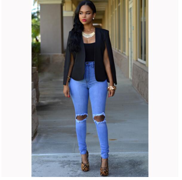 Women's Stylish Split Cape Slim Fit Business Blazer | Perfect for Casual Days