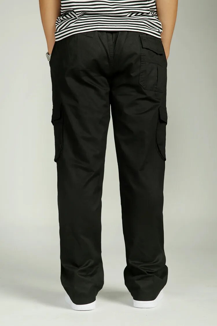 Men's Casual Black Cargo Pants with Baggy Fit | Ideal for Everyday Wear