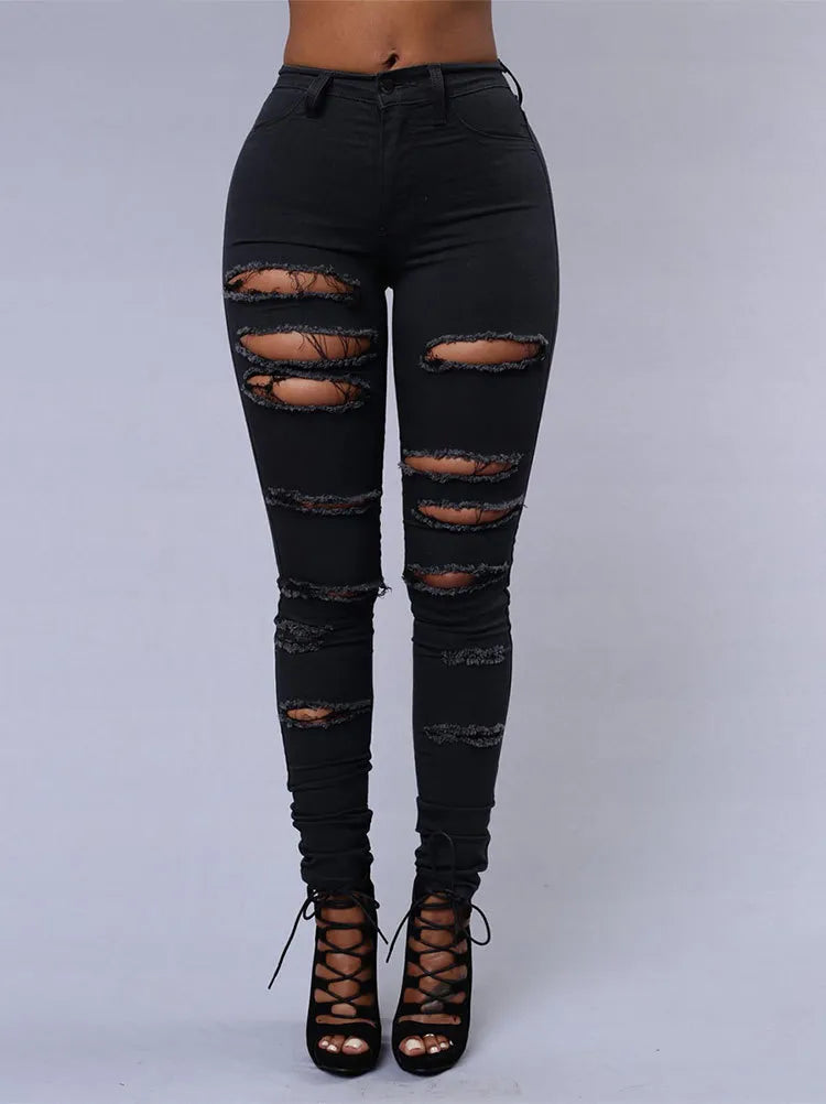 Women's SKinny High-Waisted Ripped Jeans | Perfect for Casual Days