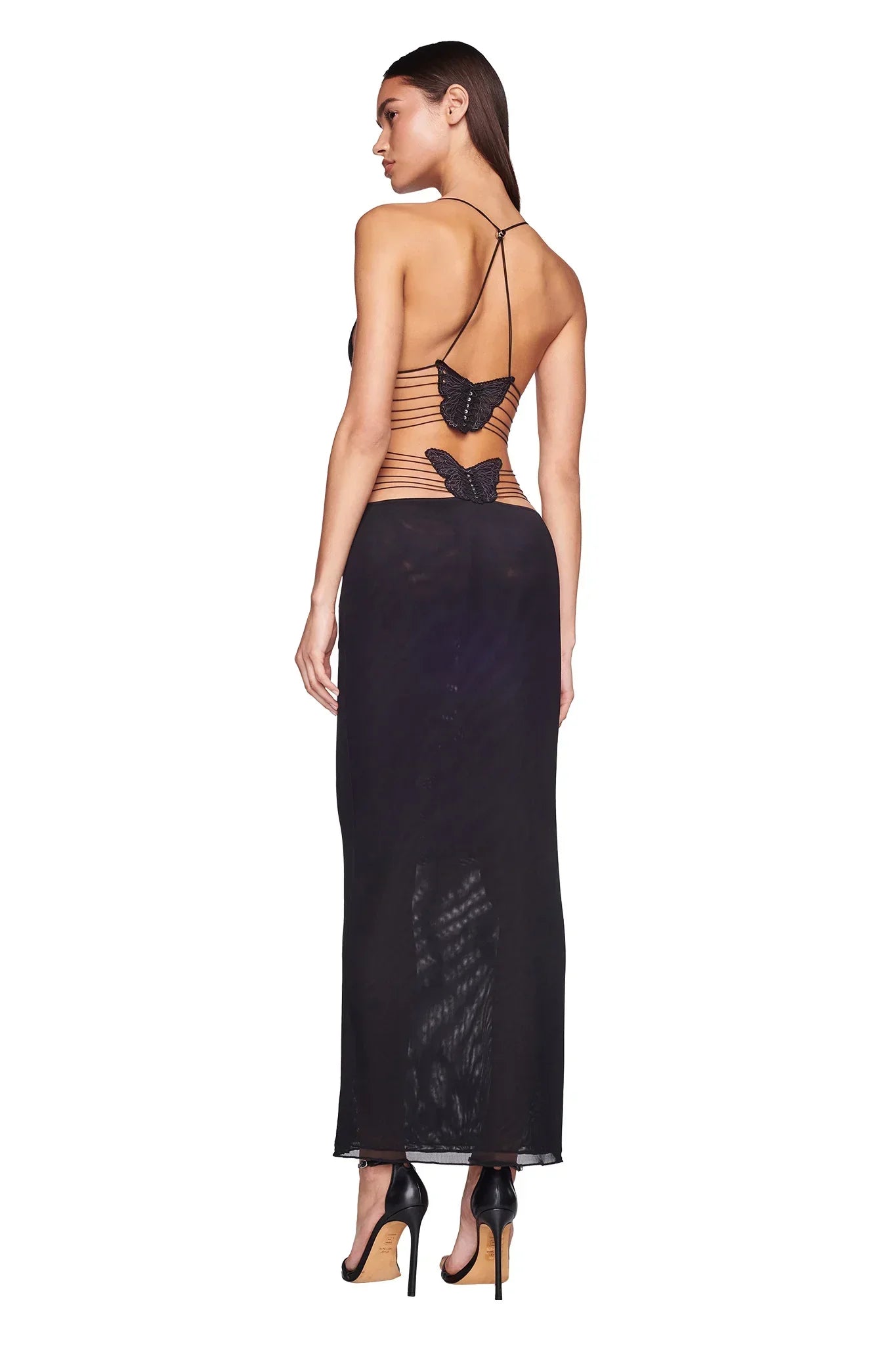 Variant image for Women's Elegant A-line Dress with Butterfly Back Detail for Summer Events-11