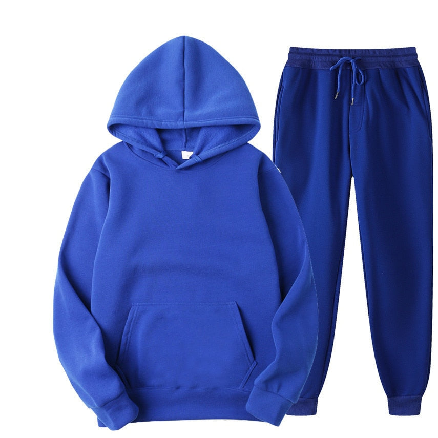 Men's Two-Piece Jogger Set with Hoodie