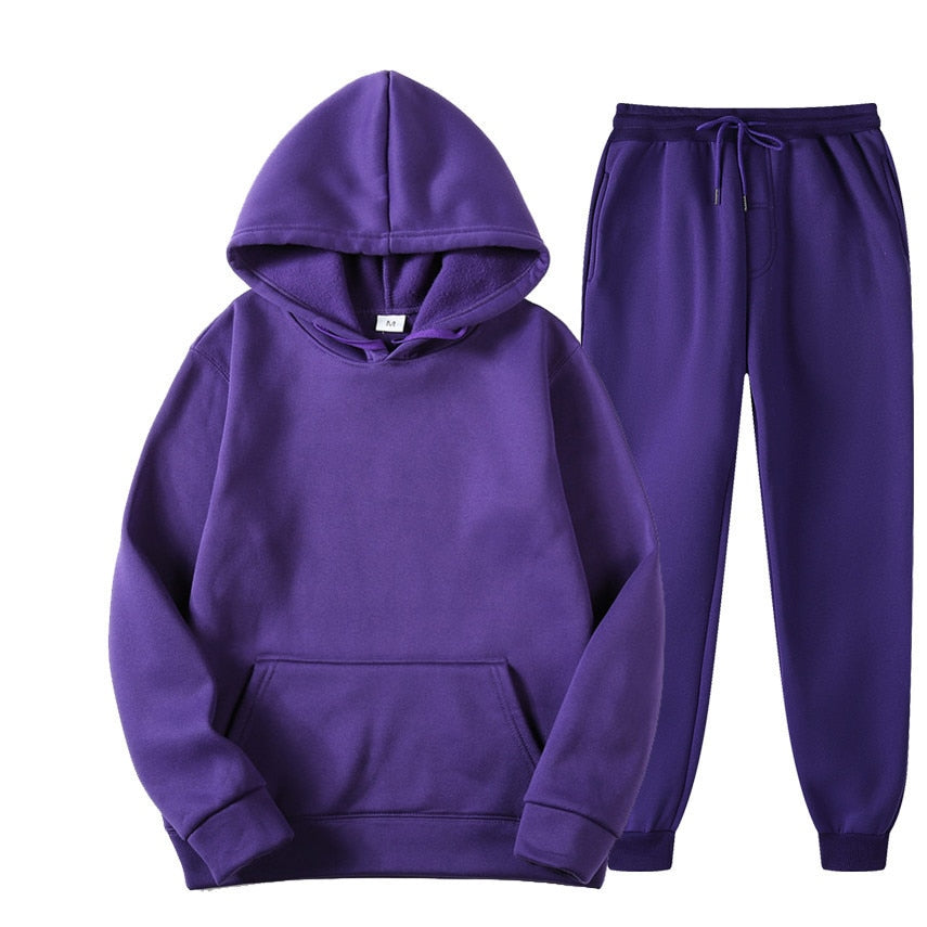 Men's Two-Piece Jogger Set with Hoodie