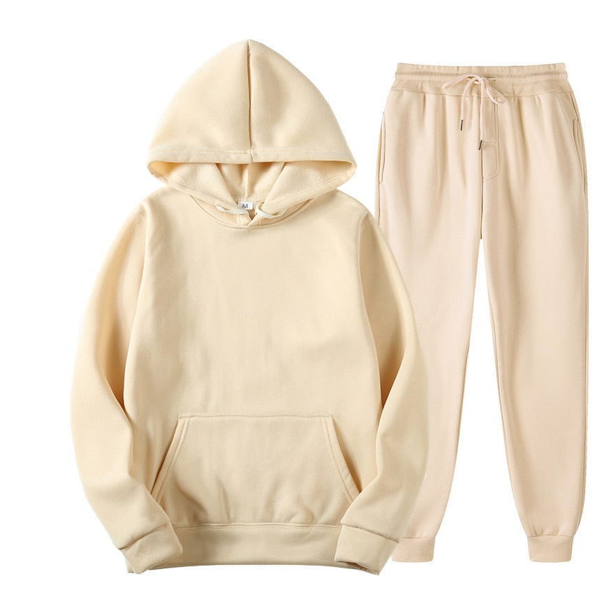 Men's Two-Piece Jogger Set with Hoodie