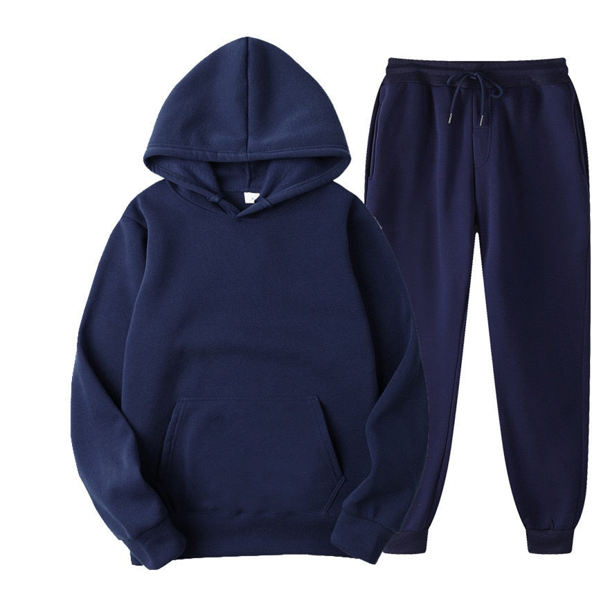 Men's Two-Piece Jogger Set with Hoodie