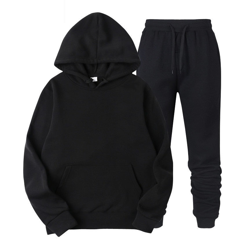 Men's Two-Piece Jogger Set with Hoodie