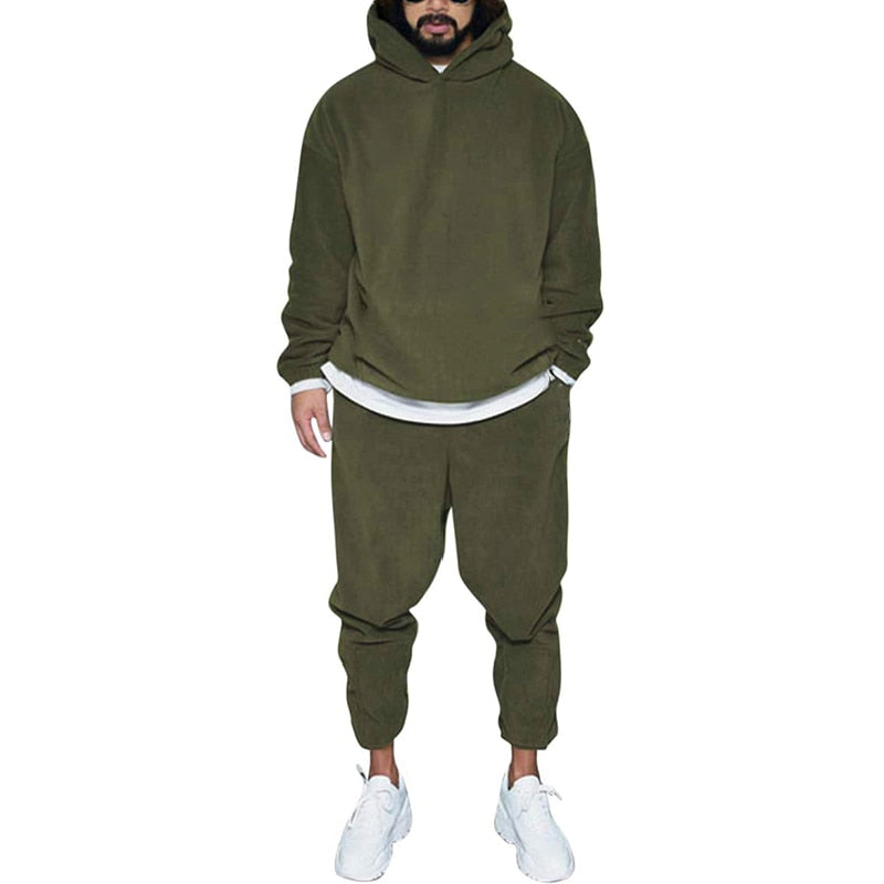 Men's Two-Piece Jogger Set with Hoodie