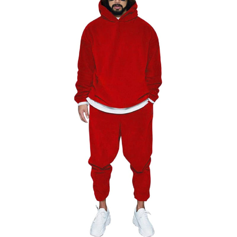 Men's Two-Piece Jogger Set with Hoodie