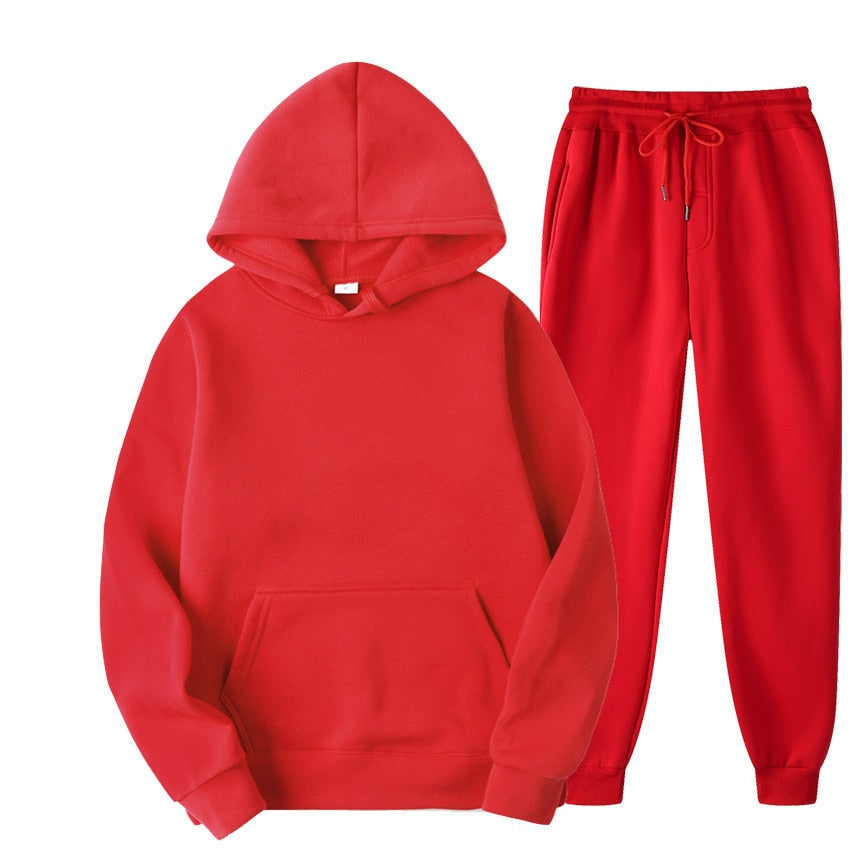 Men's Two-Piece Jogger Set with Hoodie