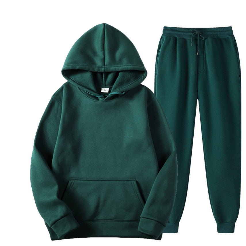 Men's Two-Piece Jogger Set with Hoodie