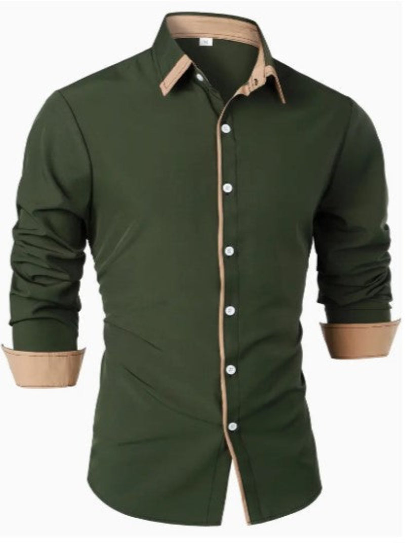 Men's Long Sleeve Button-Up Shirt