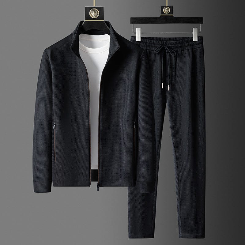 Men's Zip Jacket and Drawstring Tracksuit Set