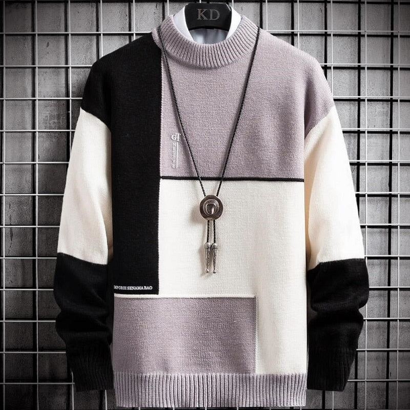 Men's Colorblock Long Sleeve Sweater
