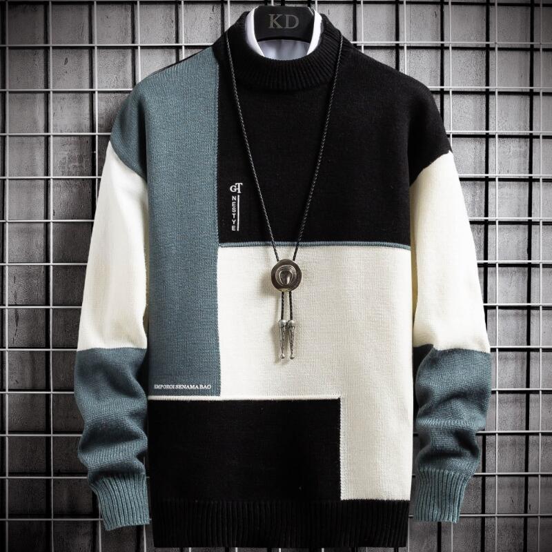 Men's Colorblock Long Sleeve Sweater