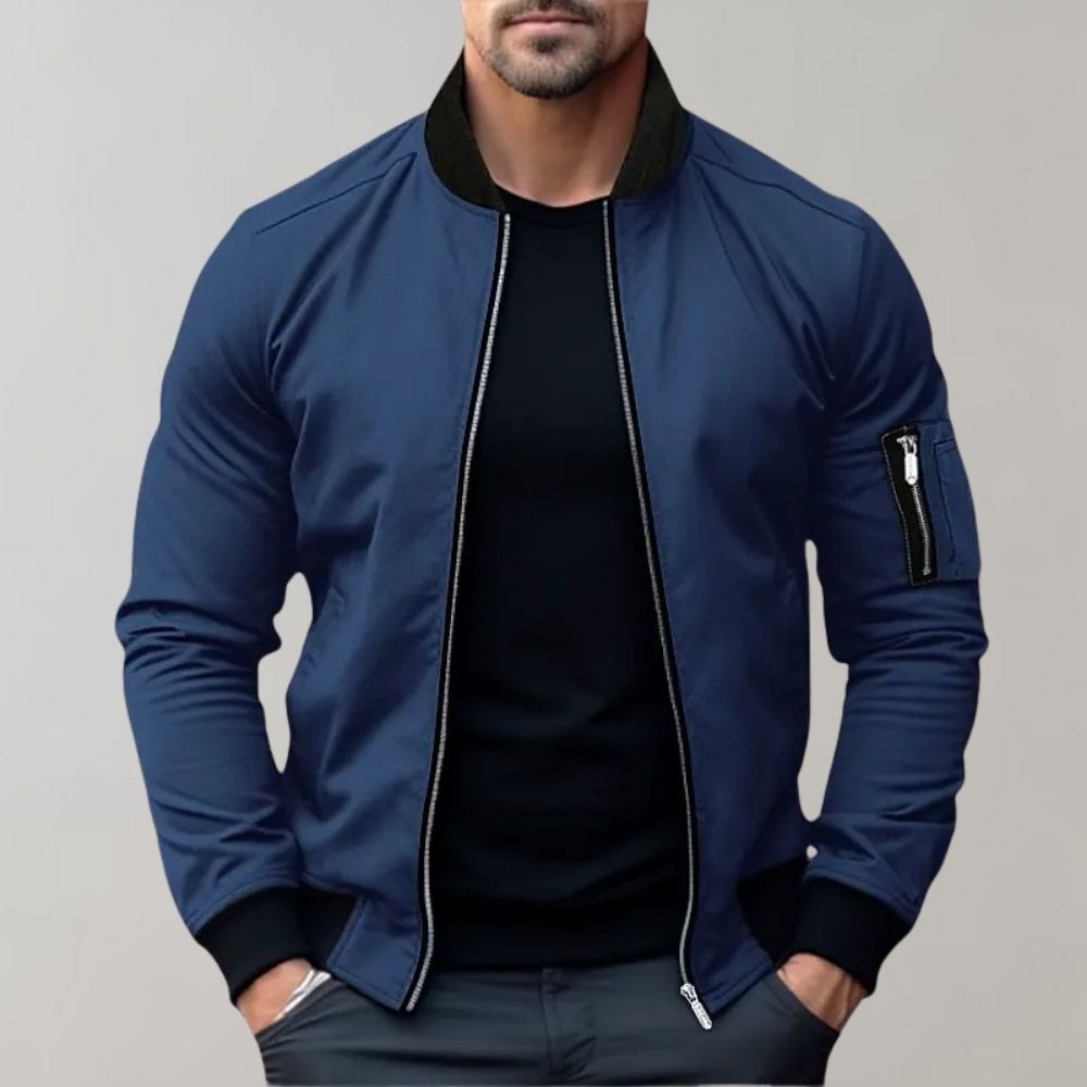 Men's Bomber Jacket with Pockets