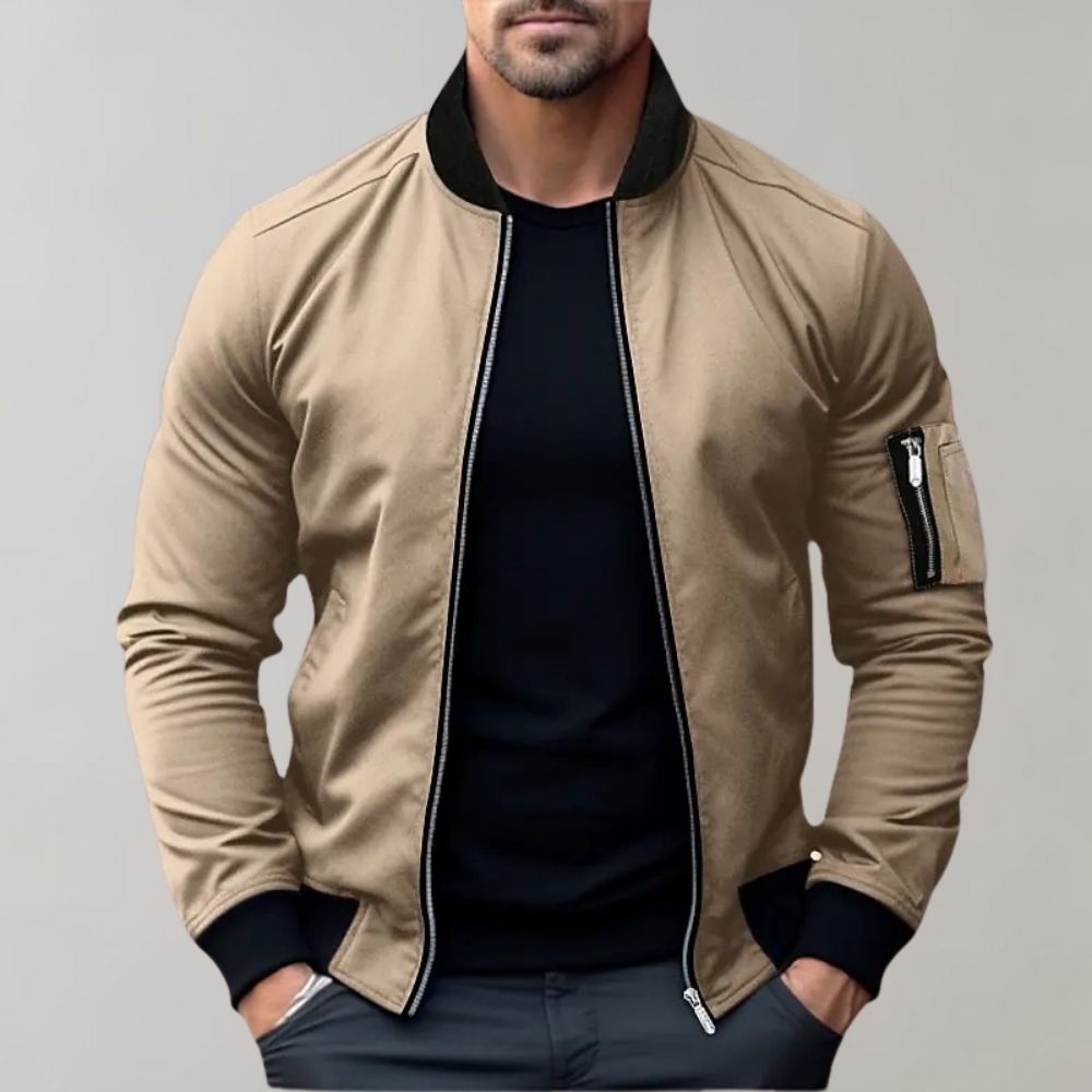 Men's Bomber Jacket with Pockets
