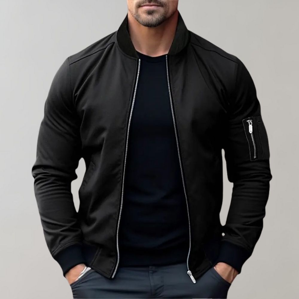 Men's Bomber Jacket with Pockets