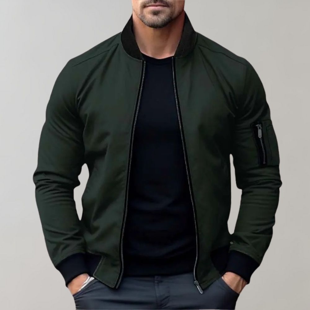 Men's Bomber Jacket with Pockets