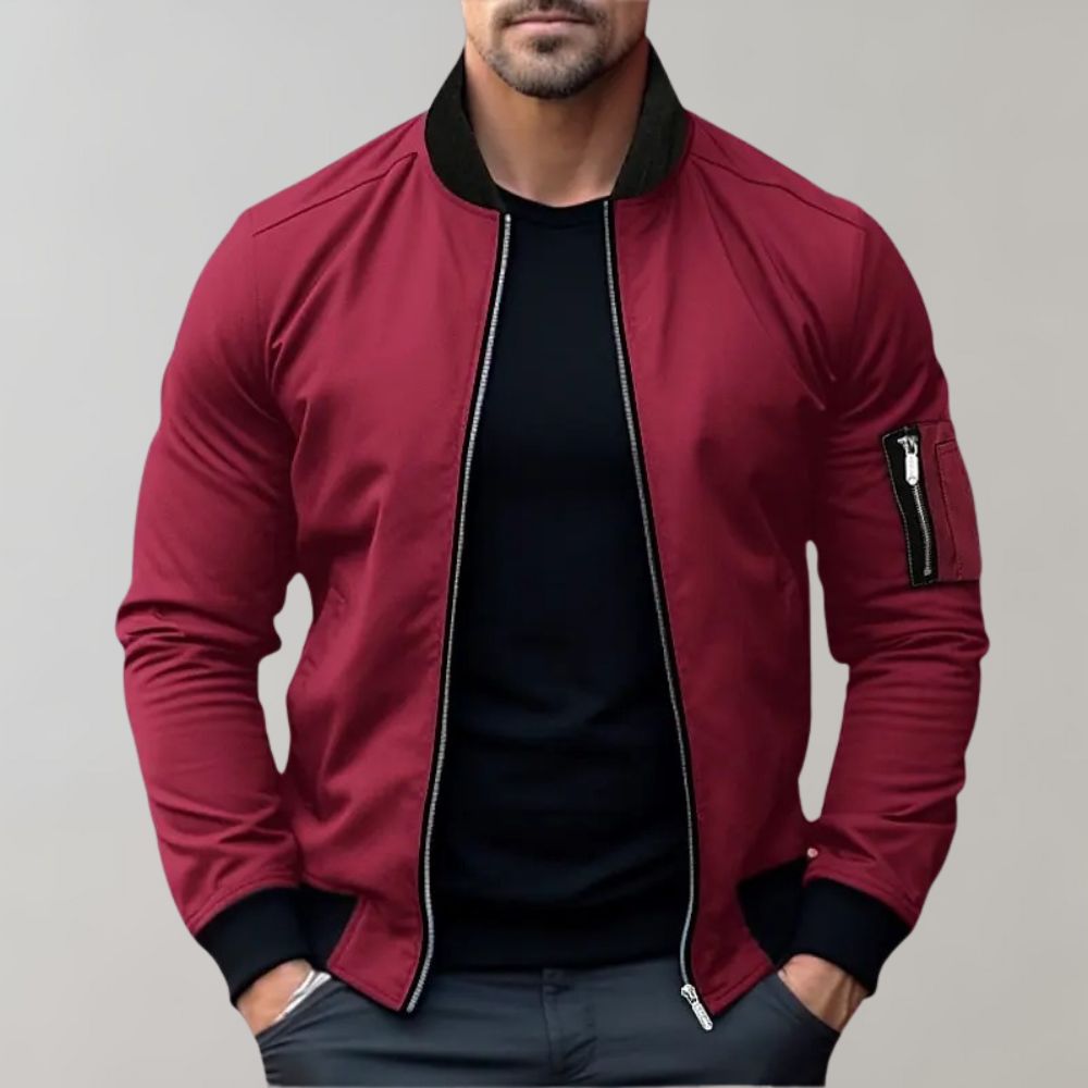 Men's Bomber Jacket with Pockets