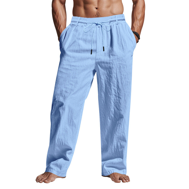 Men's Trousers with Drawstring Waist and Pockets