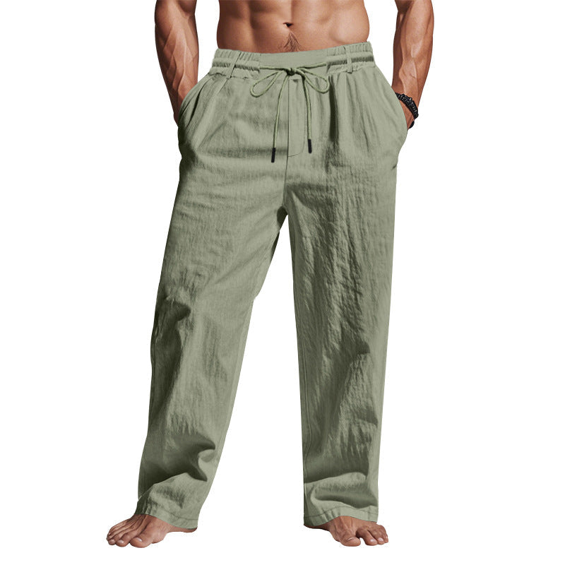 Men's Trousers with Drawstring Waist and Pockets