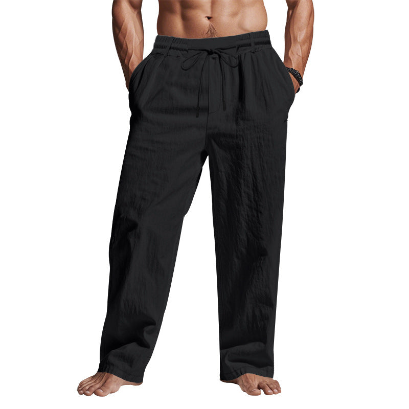 Men's Trousers with Drawstring Waist and Pockets