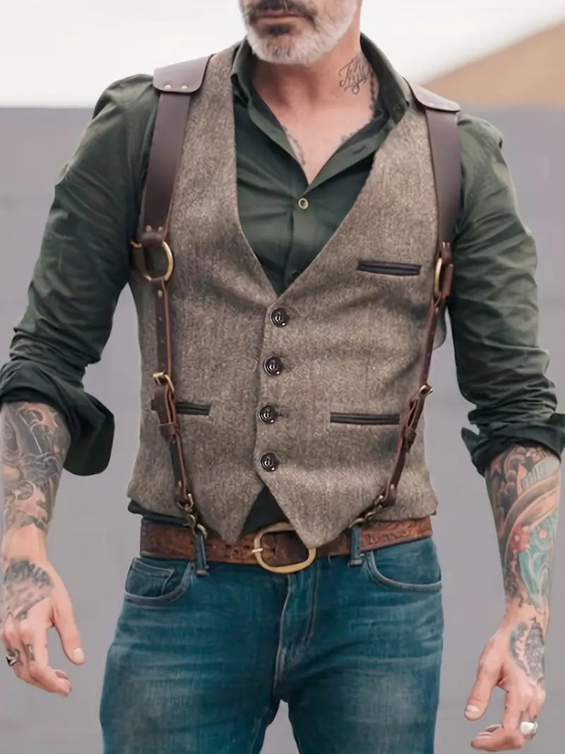 Men's V-neckline Waistcoat