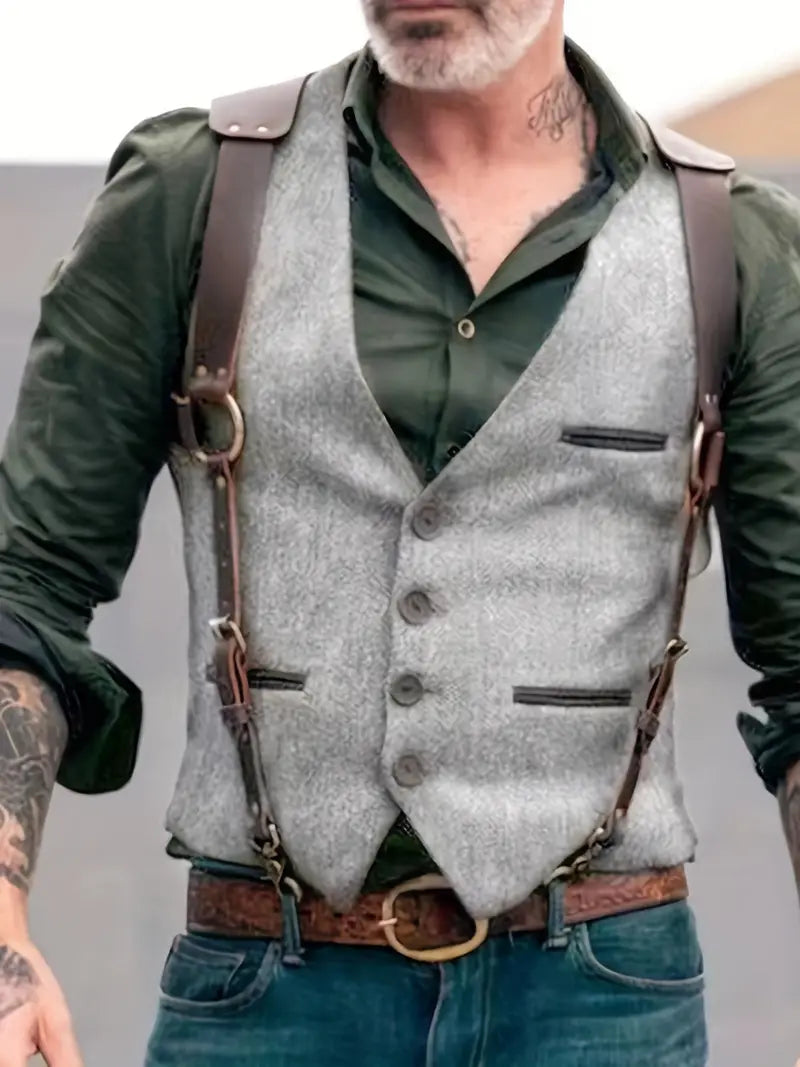 Men's V-neckline Waistcoat