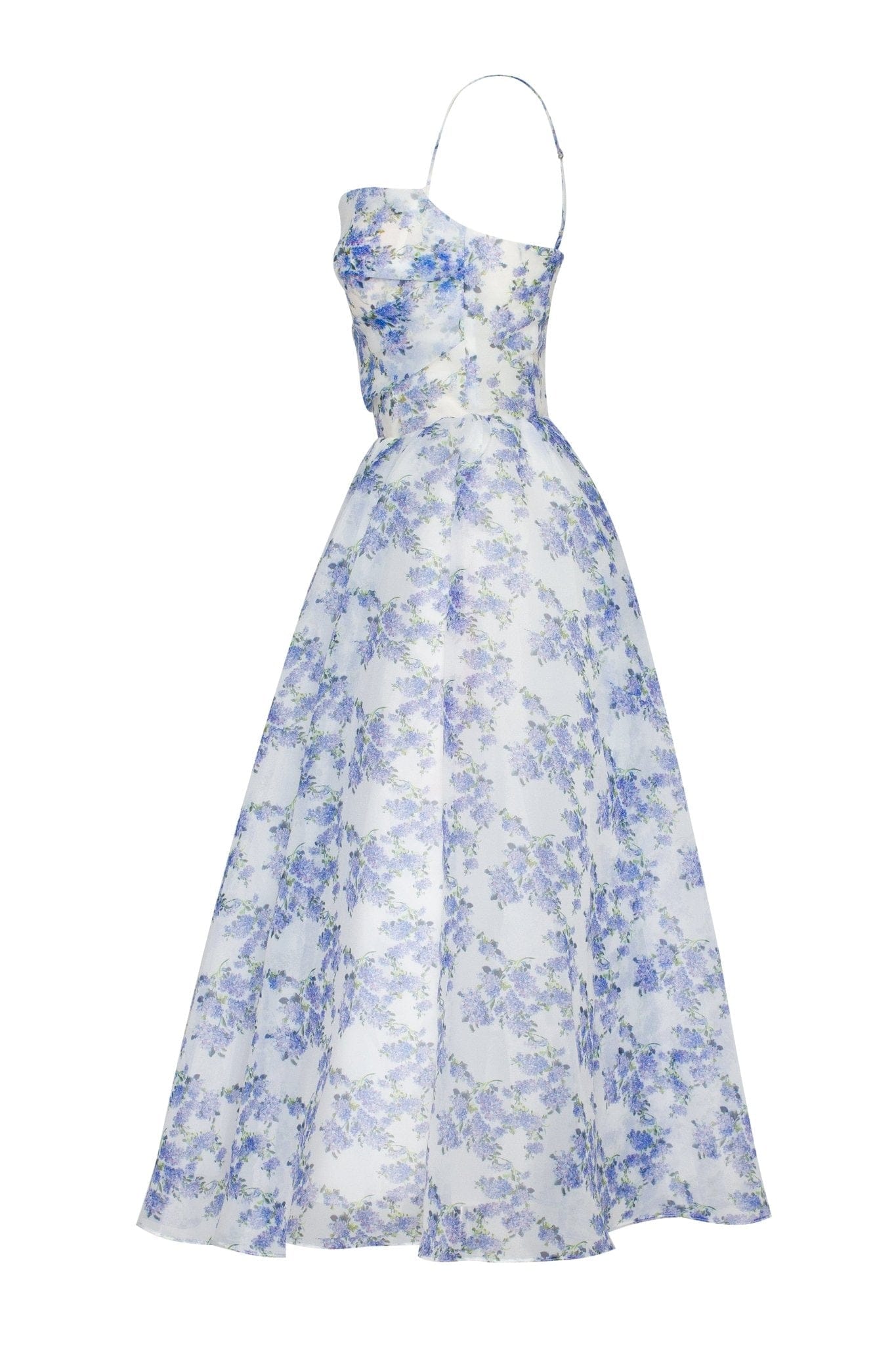 Women's Elegant Lightweight Midi Dress with Spaghetti Straps