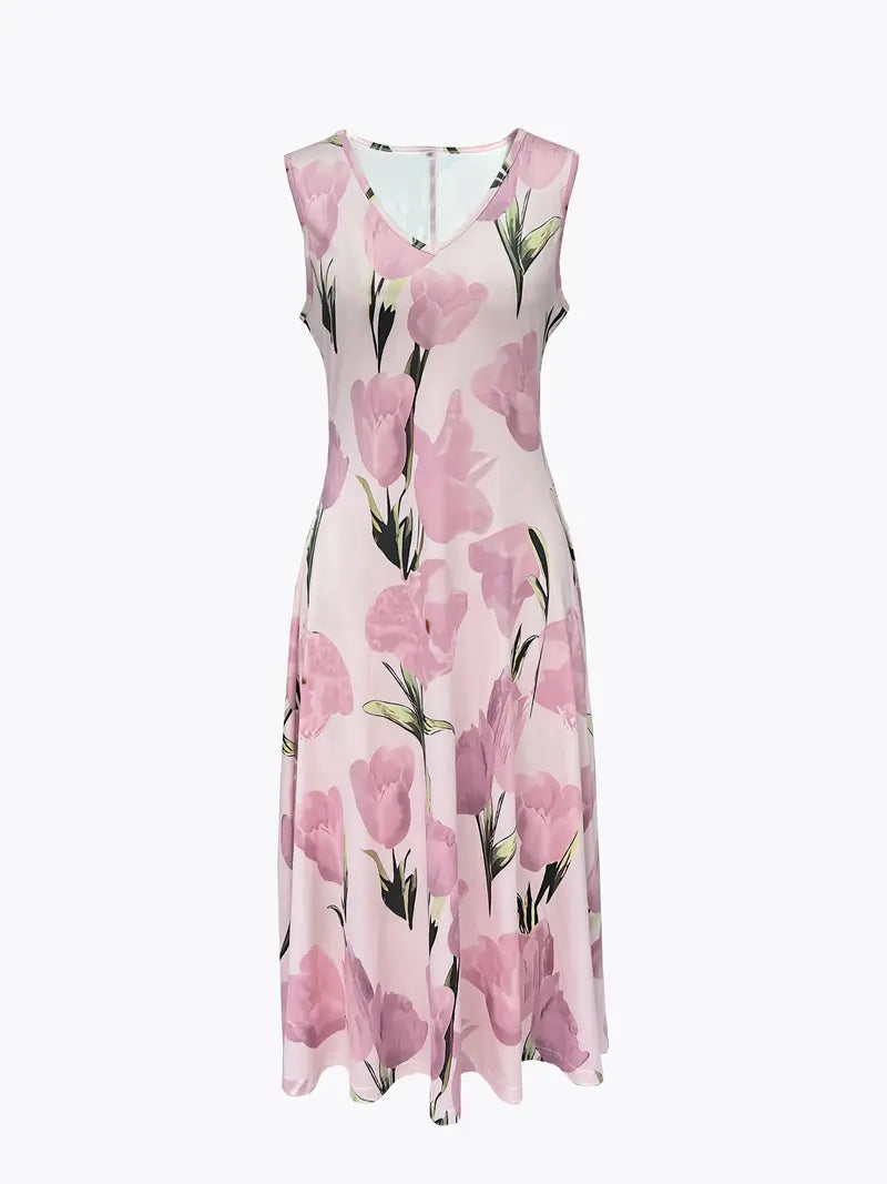 Women's Summer Maxi Dress with Vest
