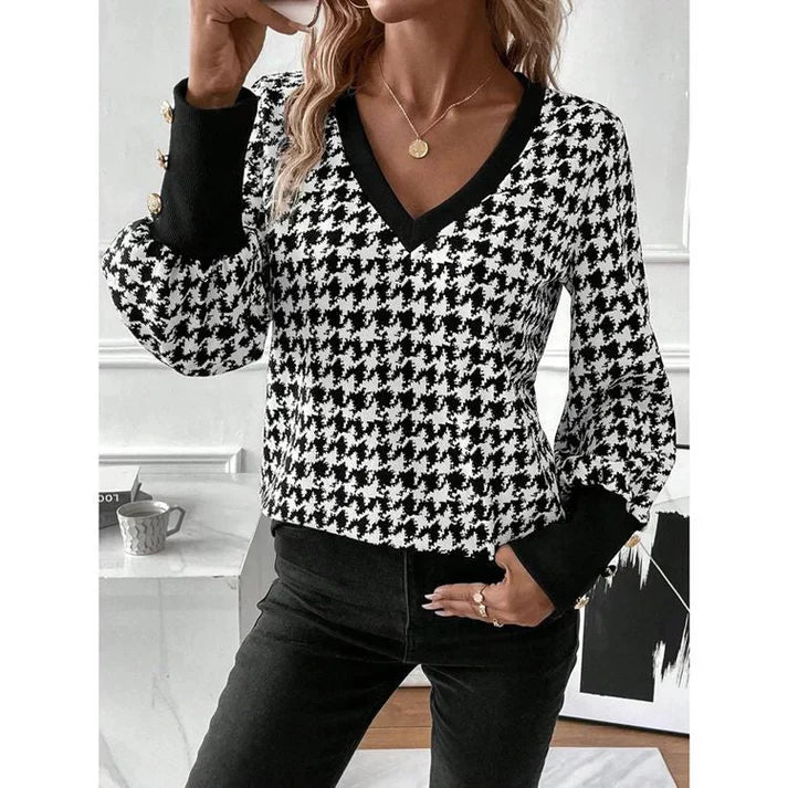 Women's Elegant Sustainable Blouse with Long Sleeves