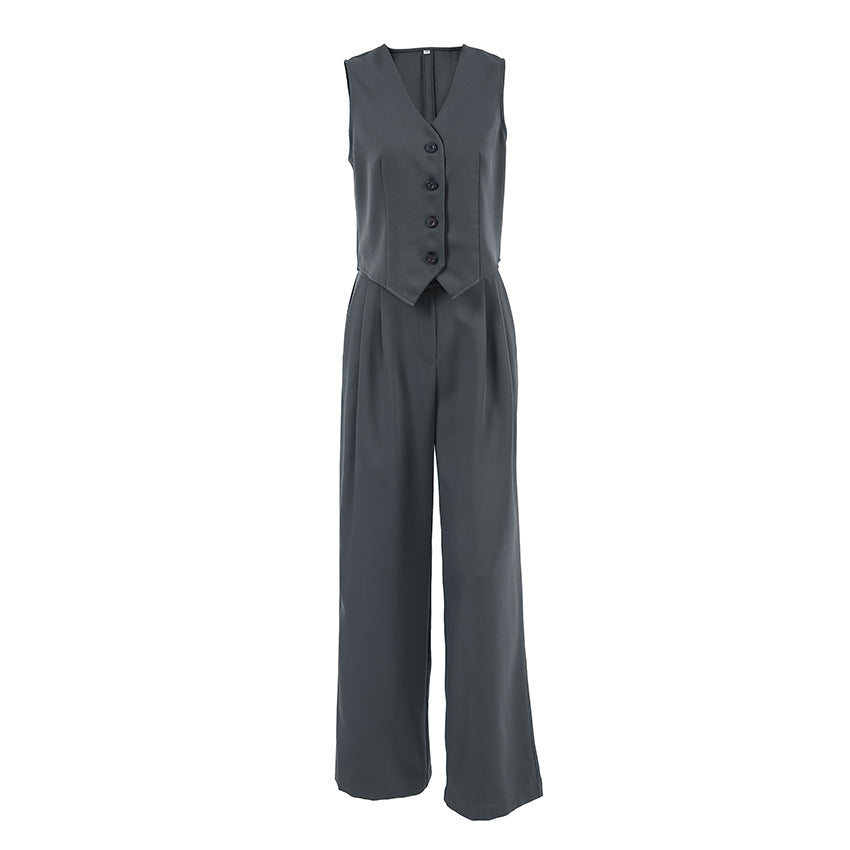 Women's Elegant Lightweight Cardigan Pants Set with Tailored Fit