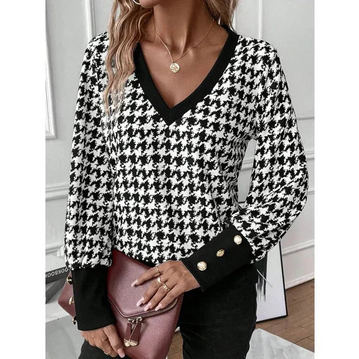 Women's Elegant Sustainable Blouse with Long Sleeves