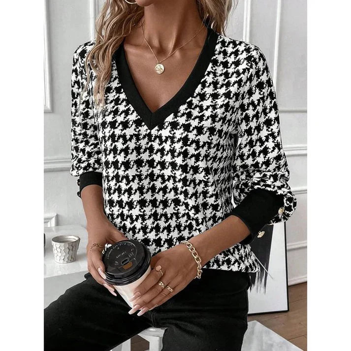 Women's Elegant Sustainable Blouse with Long Sleeves
