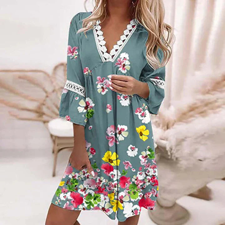 Variant image for Women's Breezy Floral Summer Dress with Lightweight Fabric-17
