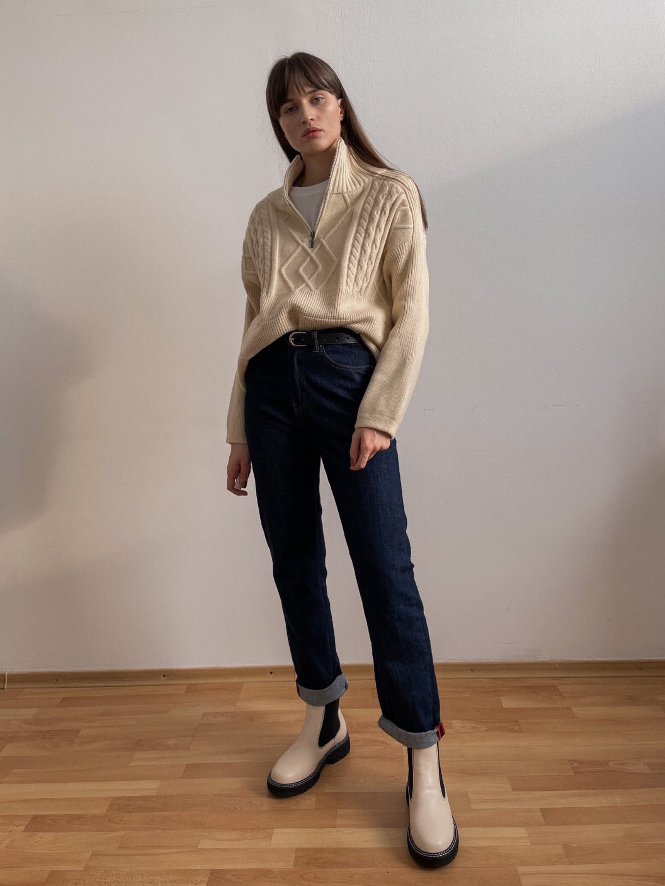 Beige, Navy Blue