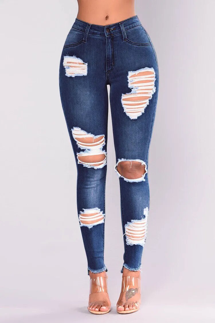 Women's Slim-Fit Ripped Denim Jeans | Perfect for Casual days