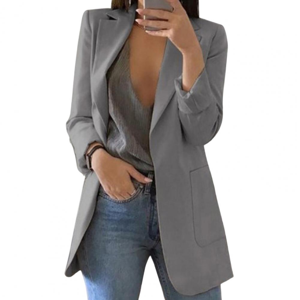 Women's Casual Open Front Blazer With Pockets | Perfect for Casual Days