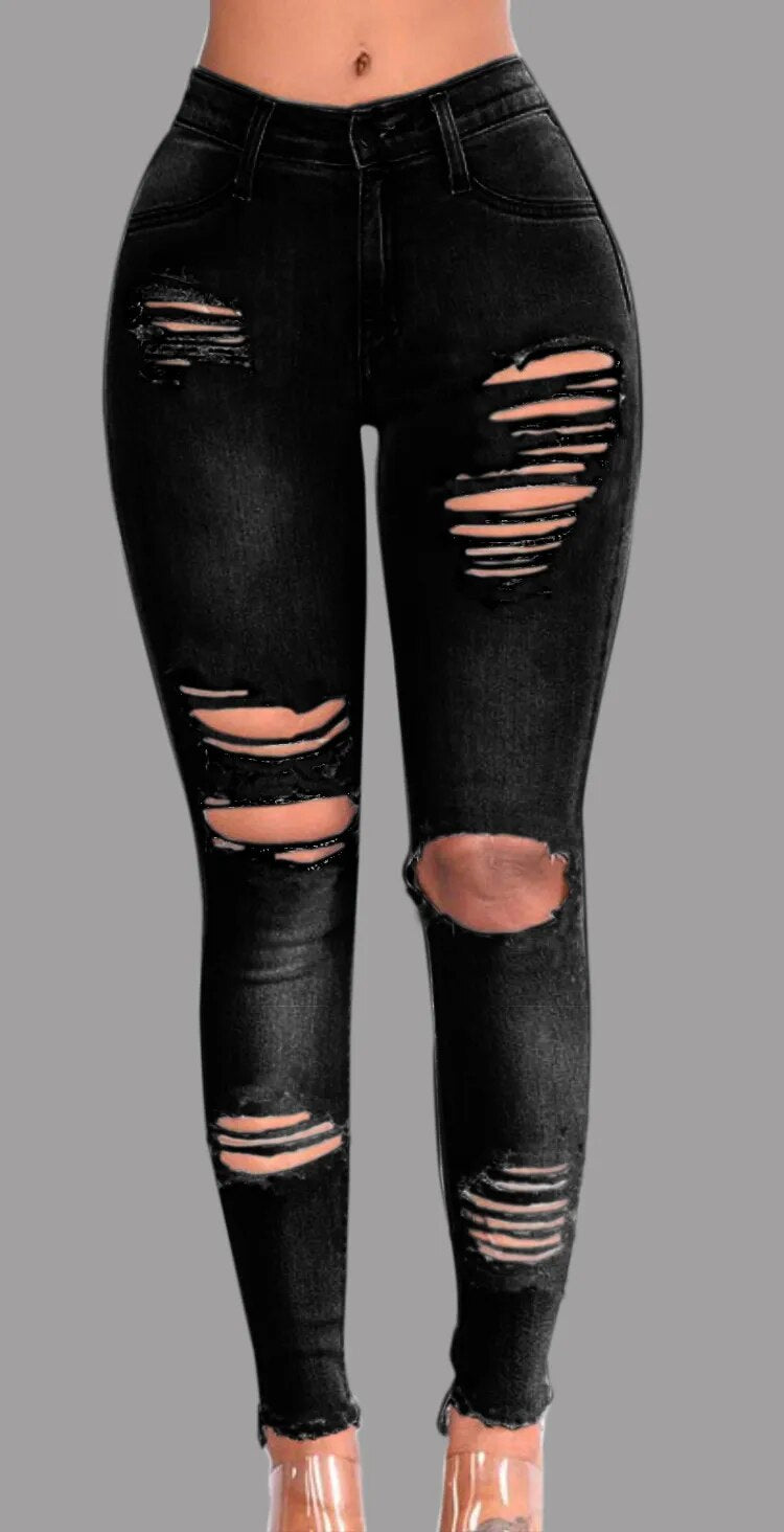Women's Slim-Fit Ripped Denim Jeans | Perfect for Casual days