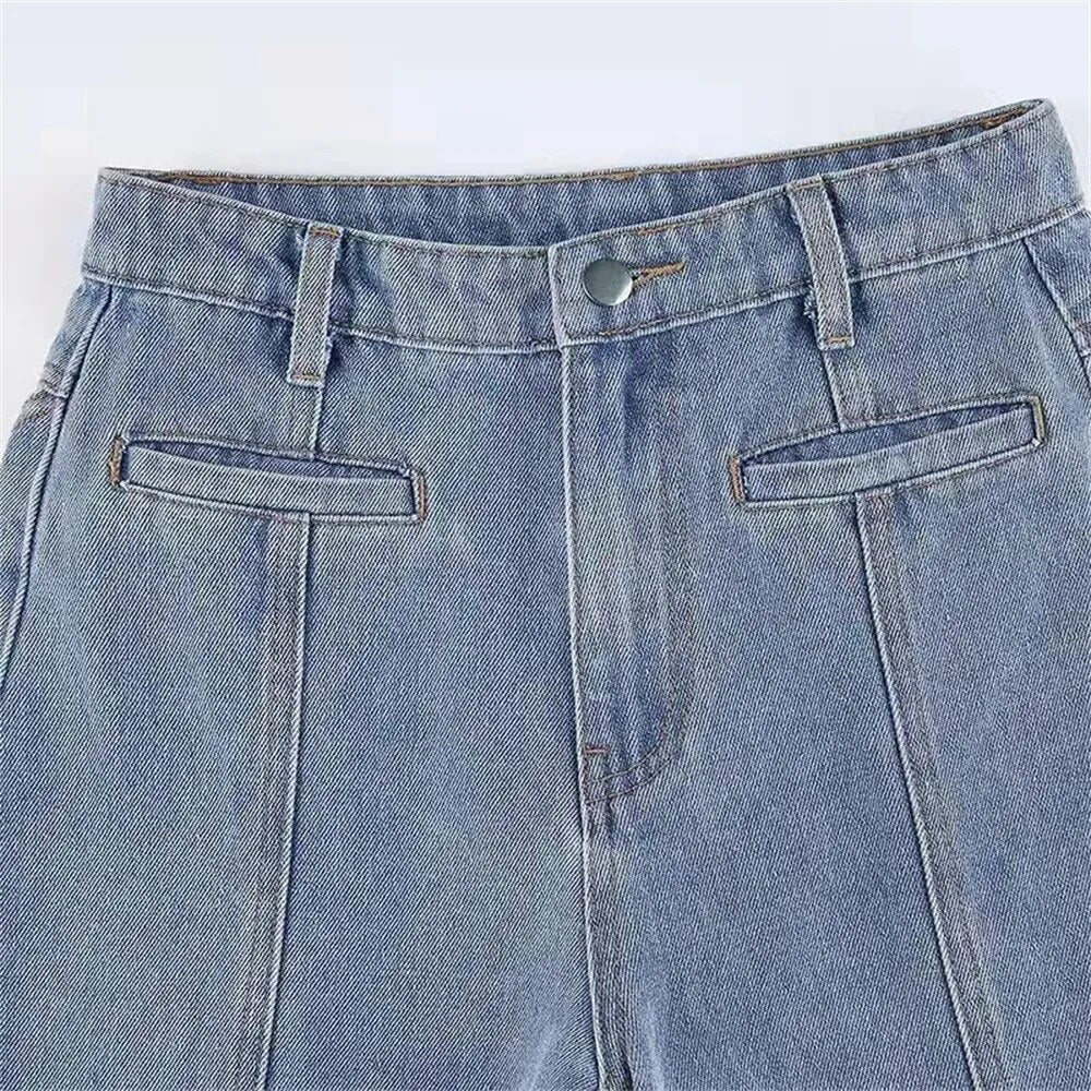 Women's Vintage Bold Red Star Flare Jeans | Perfect for Casual Days