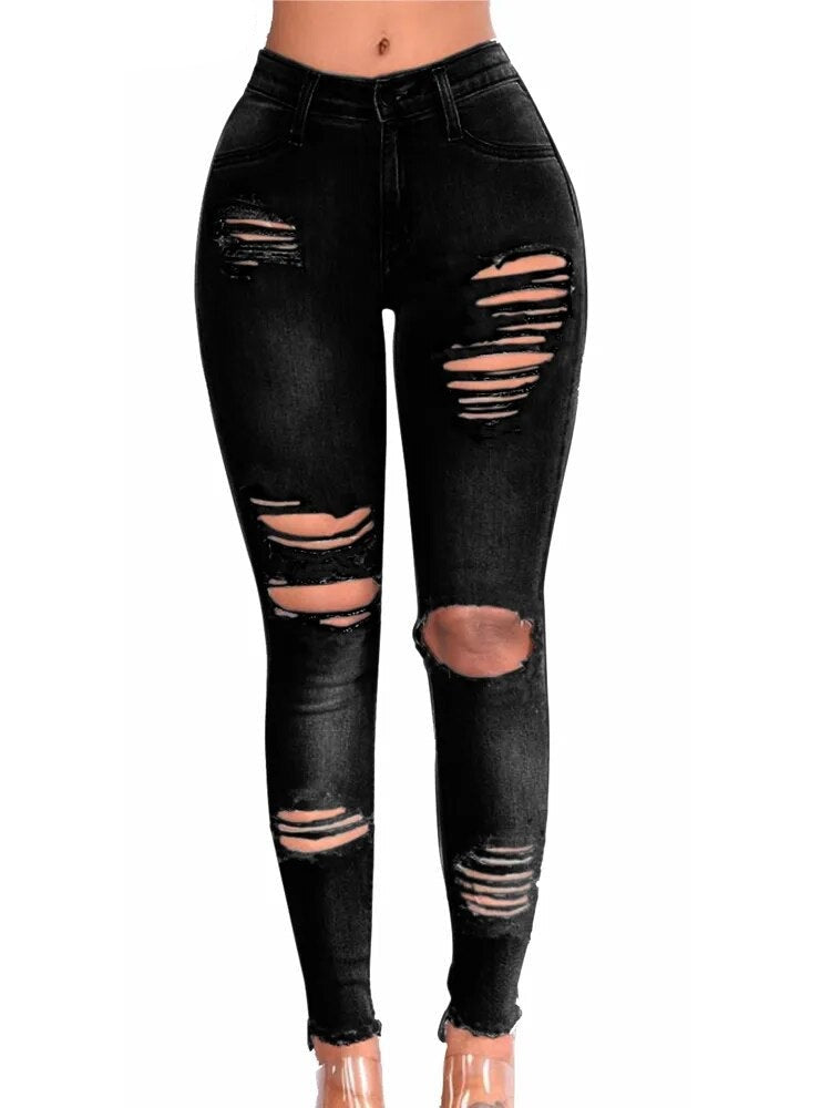 Women's Slim-Fit Ripped Denim Jeans | Perfect for Casual days